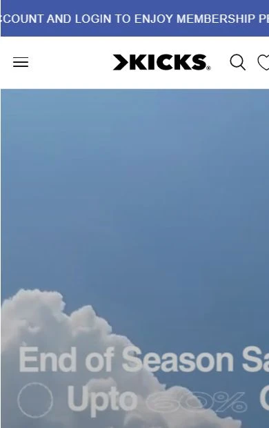 Kicks Kenya homepage displayed at mobile size